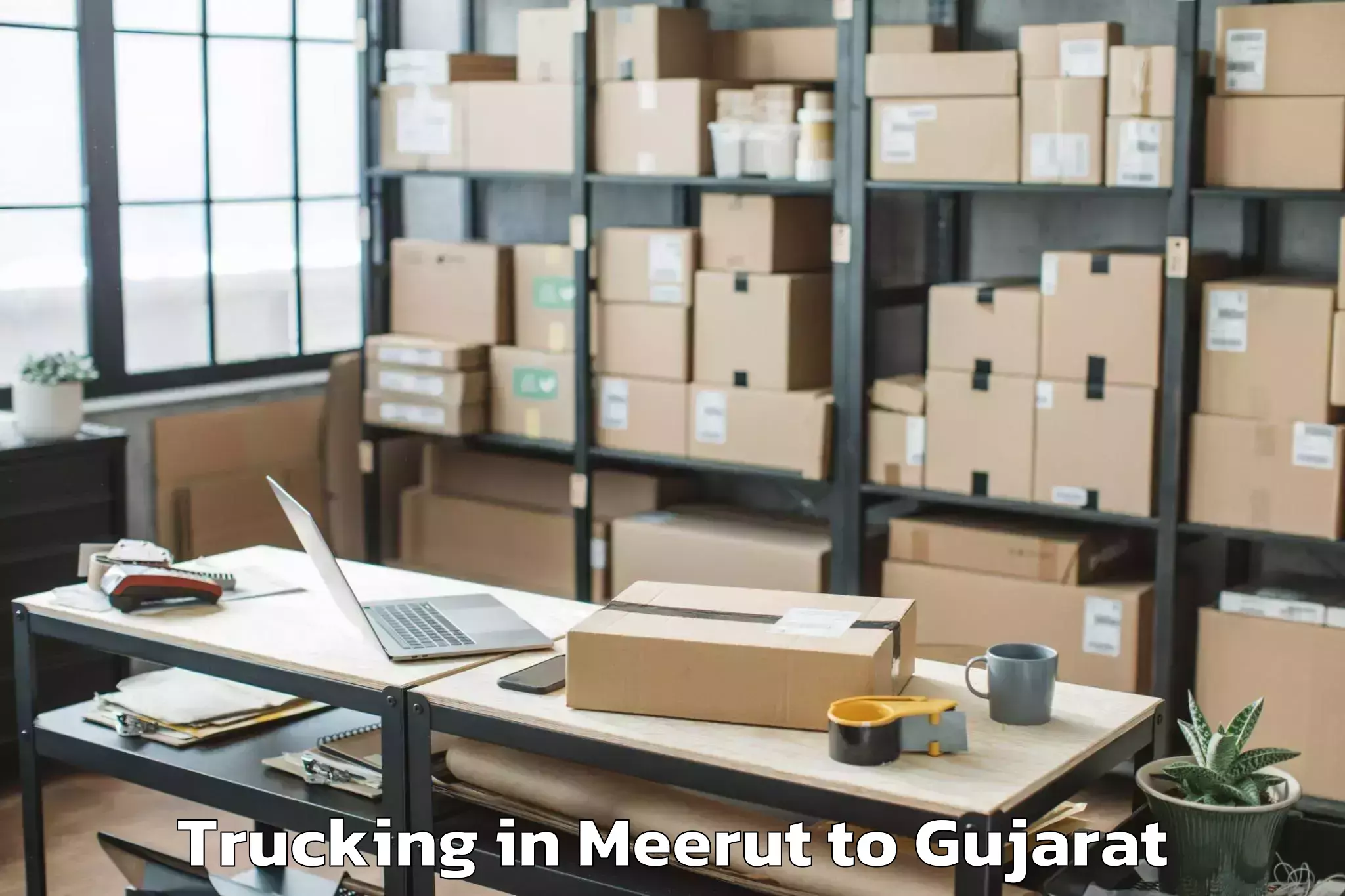 Hassle-Free Meerut to Ganpat University Mehsana Trucking